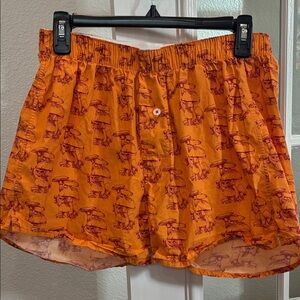 Druthers Playful Orange Mushroom Print Boxers size L